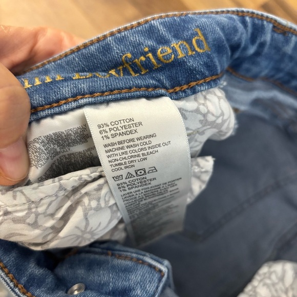 Tommy Bahama Tema Indigo Tweets Slim Boyfriend Jeans Embroidered Parrot - Picture 5 of 11